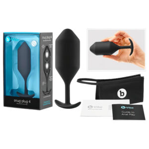 b-vibe - anální kolík s dvojitou kuličkou - 257g - černý