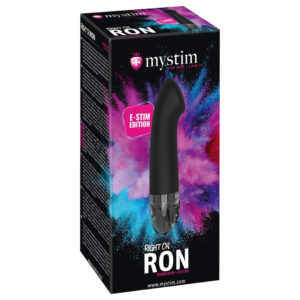 mystim Right on Ron E-Stim - elektro vibrátor na G-bod - černý