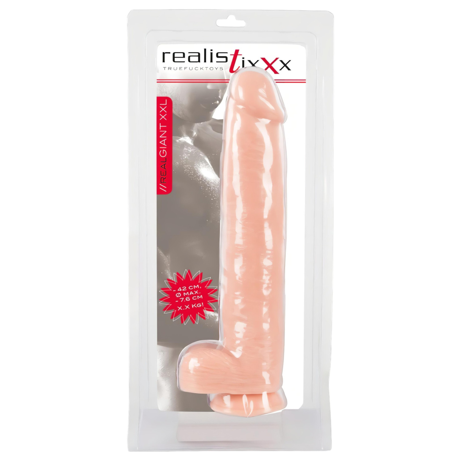 realistixxx Giant 3XL - realistické dildo - extra velké - 42 cm - tělová