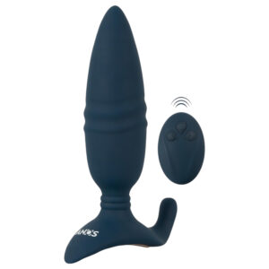 ANOS - anální vibrátor s rádiovým ovládáním - posuvný - modrý