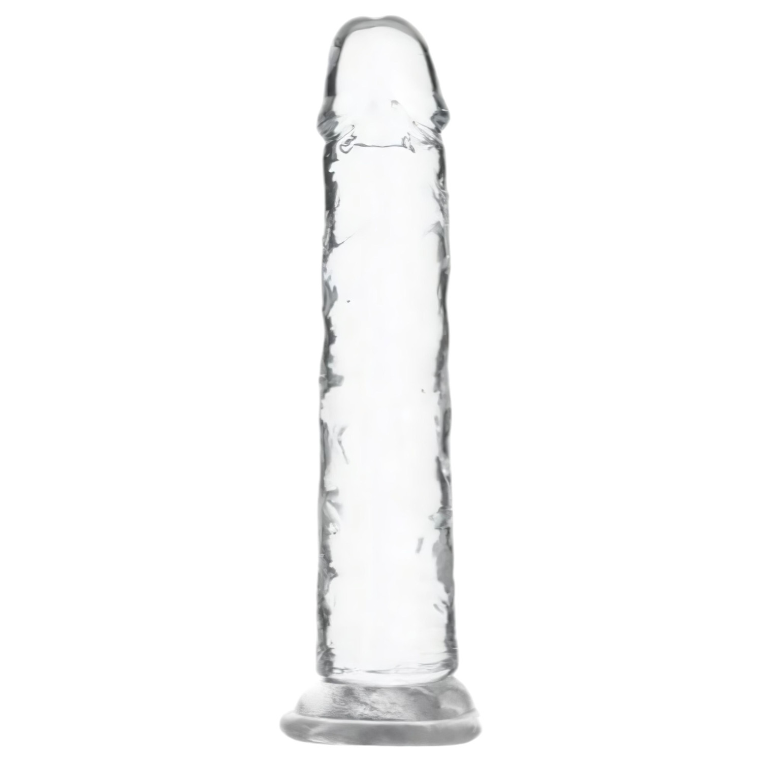 Addiction Crystal - realistický dildo s přísavkou - průhledný - 18 cm