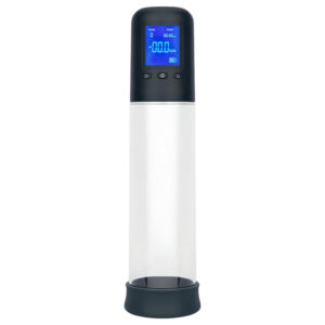 Boners - automatická vakuová pumpa na penis - LCD displej - průhledná/černá
