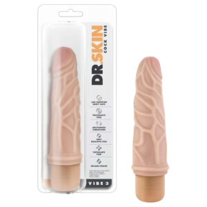 Dr. Skin Vibe No.3 - realistický vibrátor - tělová barva