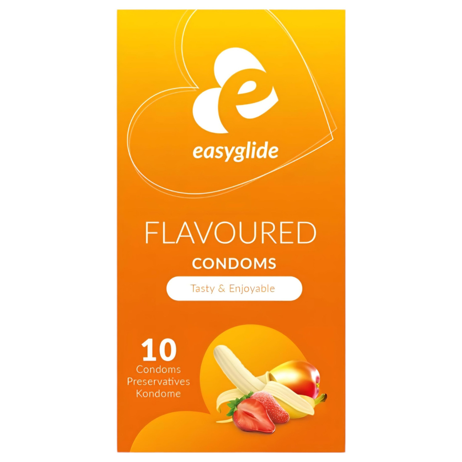 EasyGlide - ověřené kondomy - ovocná příchuť - 10 ks