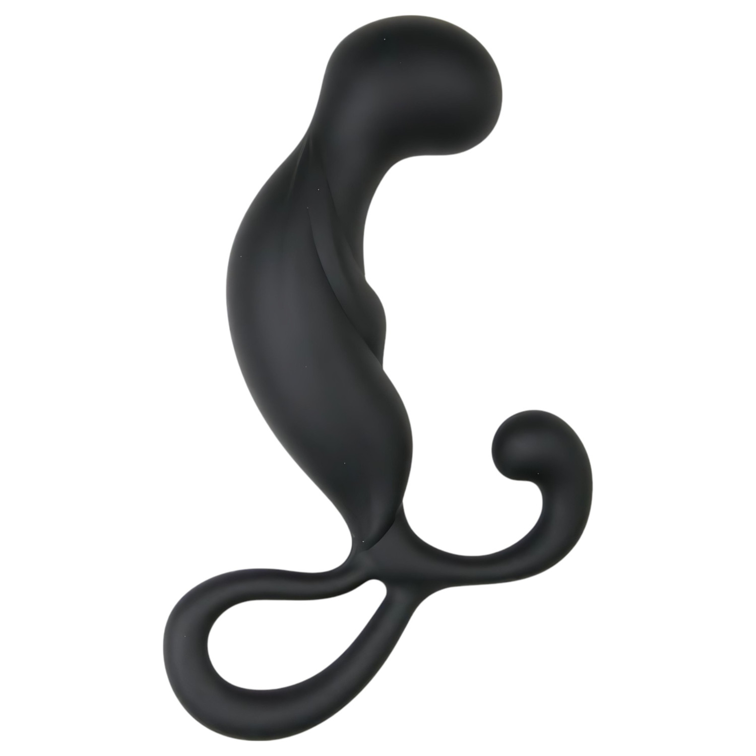EasyToys - masážní vibrátor na prostatu - černý silikon
