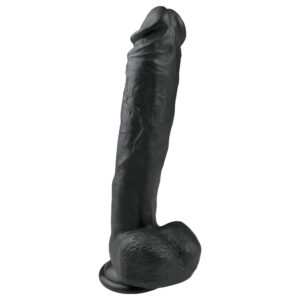 Easytoys - realistické dildo s přísavkou a varlaty - černé 26