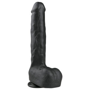 Easytoys - realistické dildo s přísavkou a varlaty - černé 29