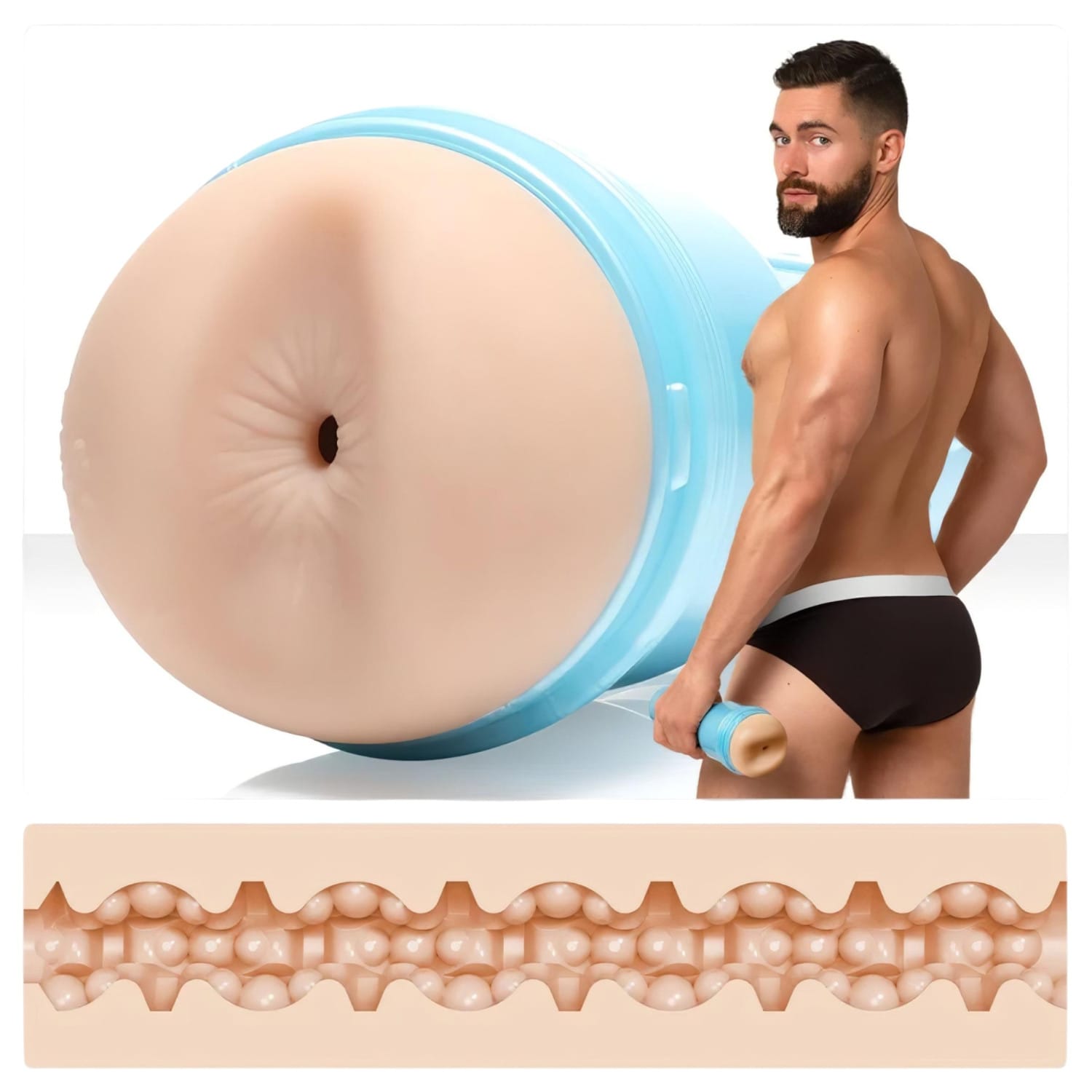 Fleshjack Griffin Barrows - realistický anální masturbátor - tělová barva