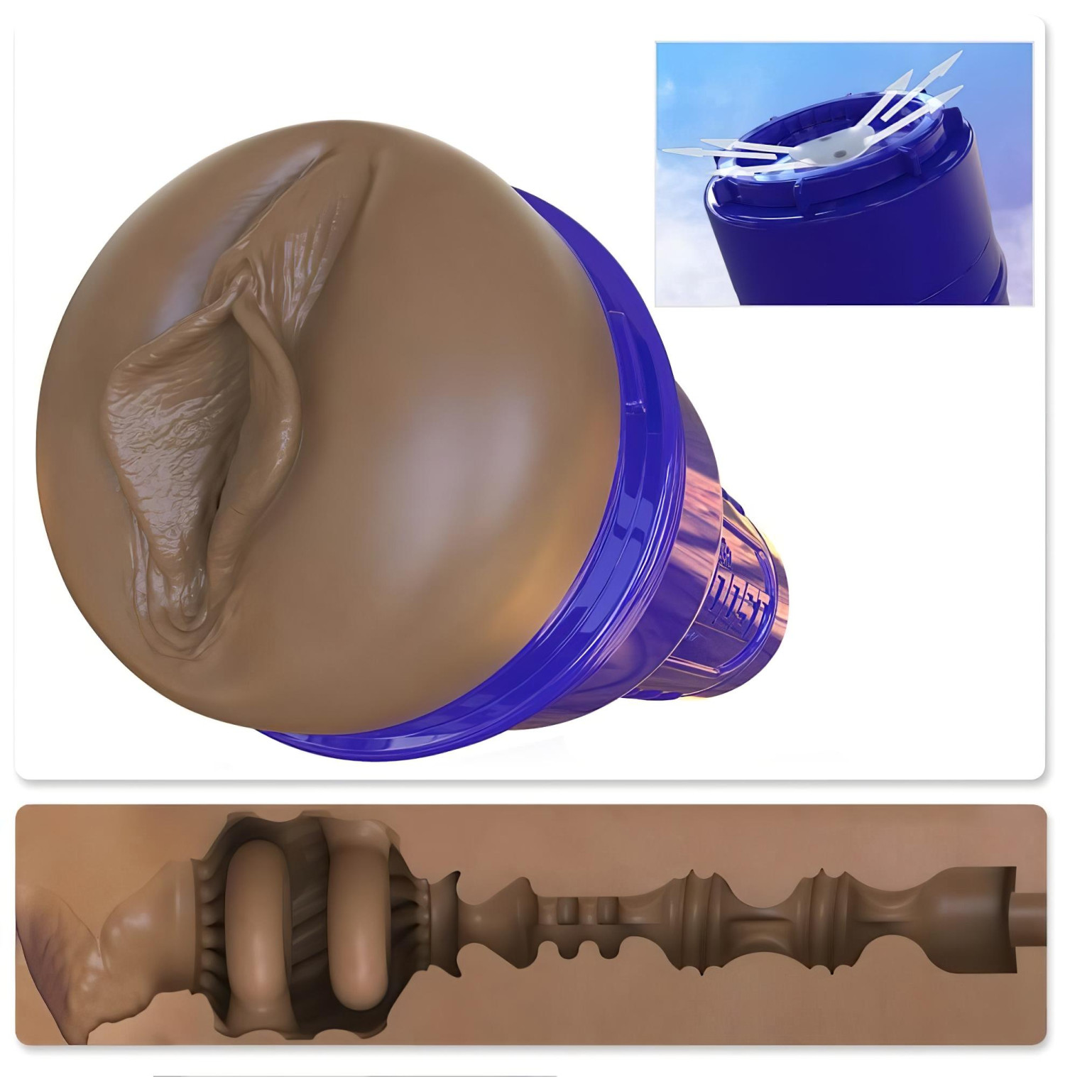 Fleshlight Boost Bang - realistická umělá vagína masturbátor - hnědá