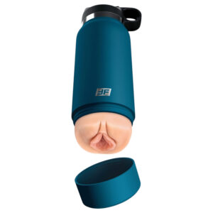 Fuck Flask Private Pleaser - umělá vagína v lahvi - modrá/naturální
