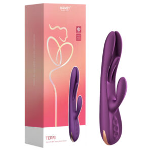 Honey Play Box Terri - vibrátor s jazýčkem a stimulací klitorisu - fialová