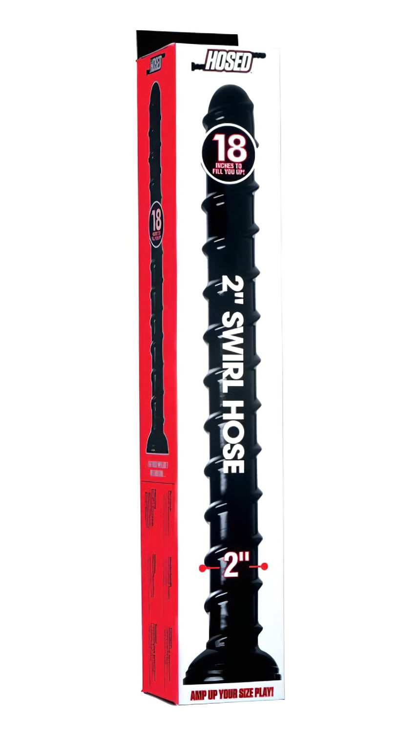 Hosed Swirl Tchick Anal Snake 18 - anální dildo - černé