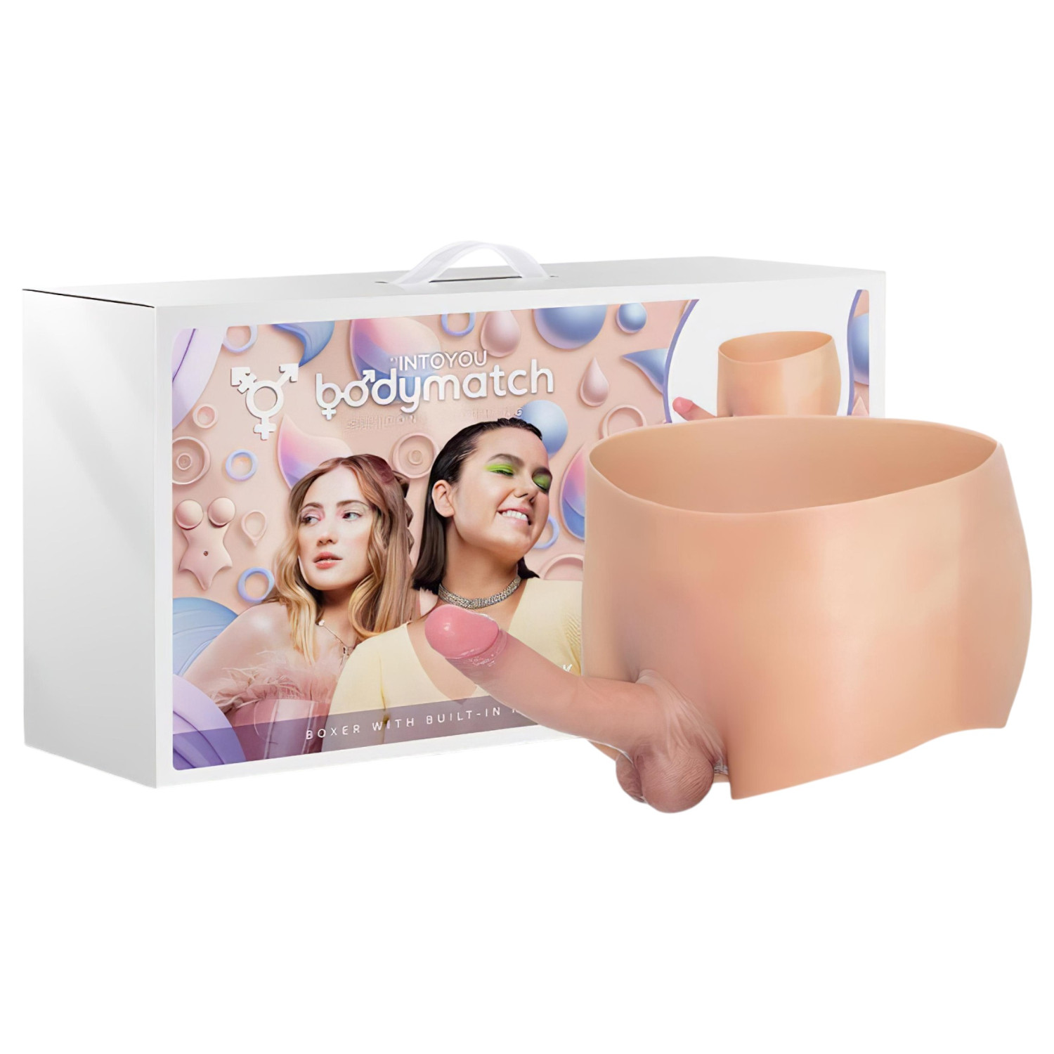 INTOYOU - připínací realistický penis - tělová barva