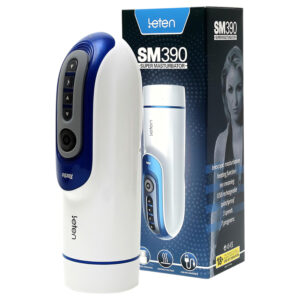 Leten SM390 - mužský masturbátor s ohřevem a zvukem - bílý