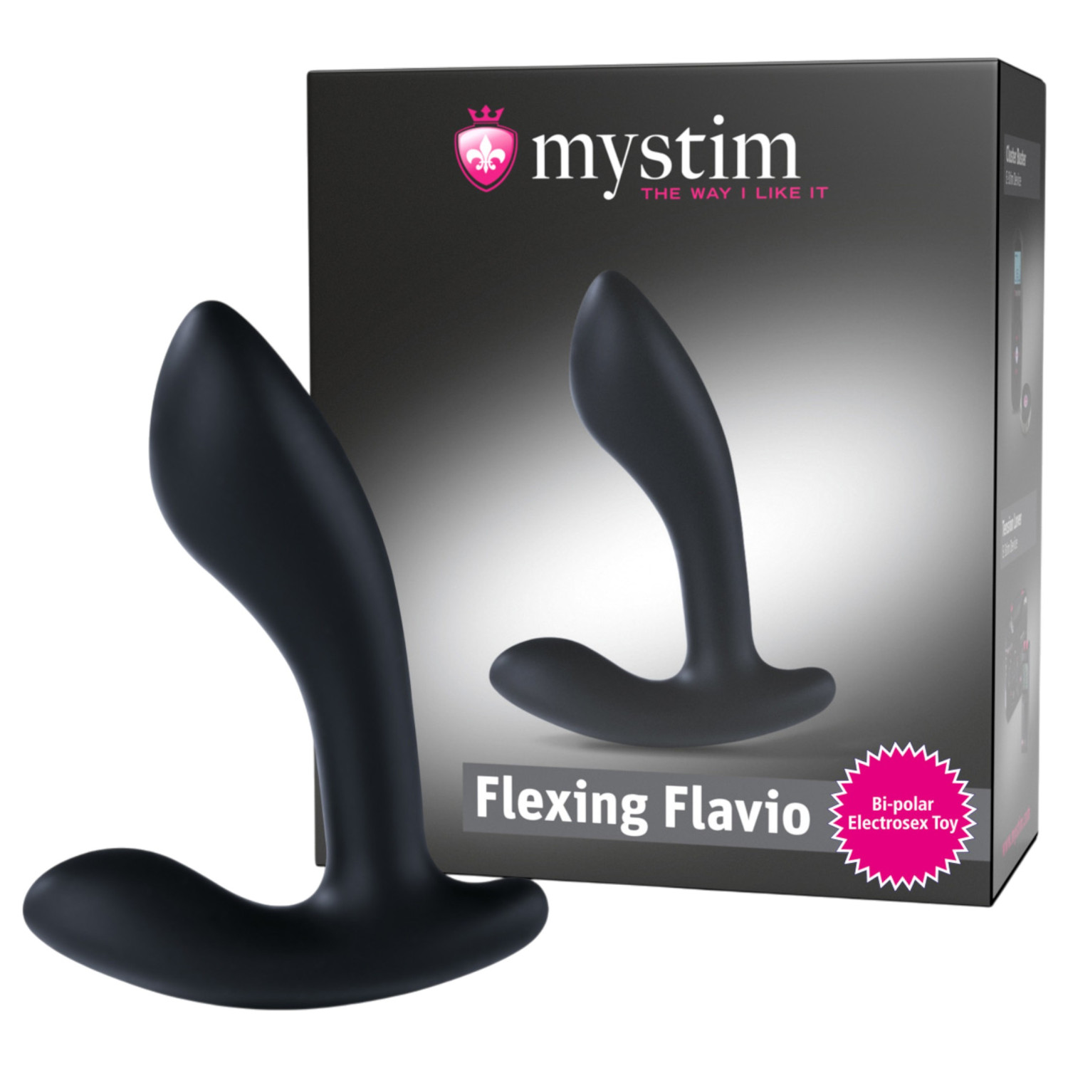 Mystim - elektro vibrační anální stimulátor na prostatu - černý