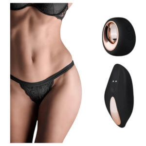 Pantyrebel - vibrační tanga s dálkovým ovládáním - černé S-L