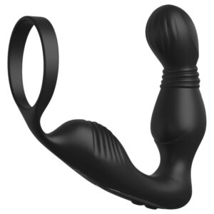 Pipedream Anal Fantasy Elite - prostatický vibrátor s erekčním kroužkem (černý)