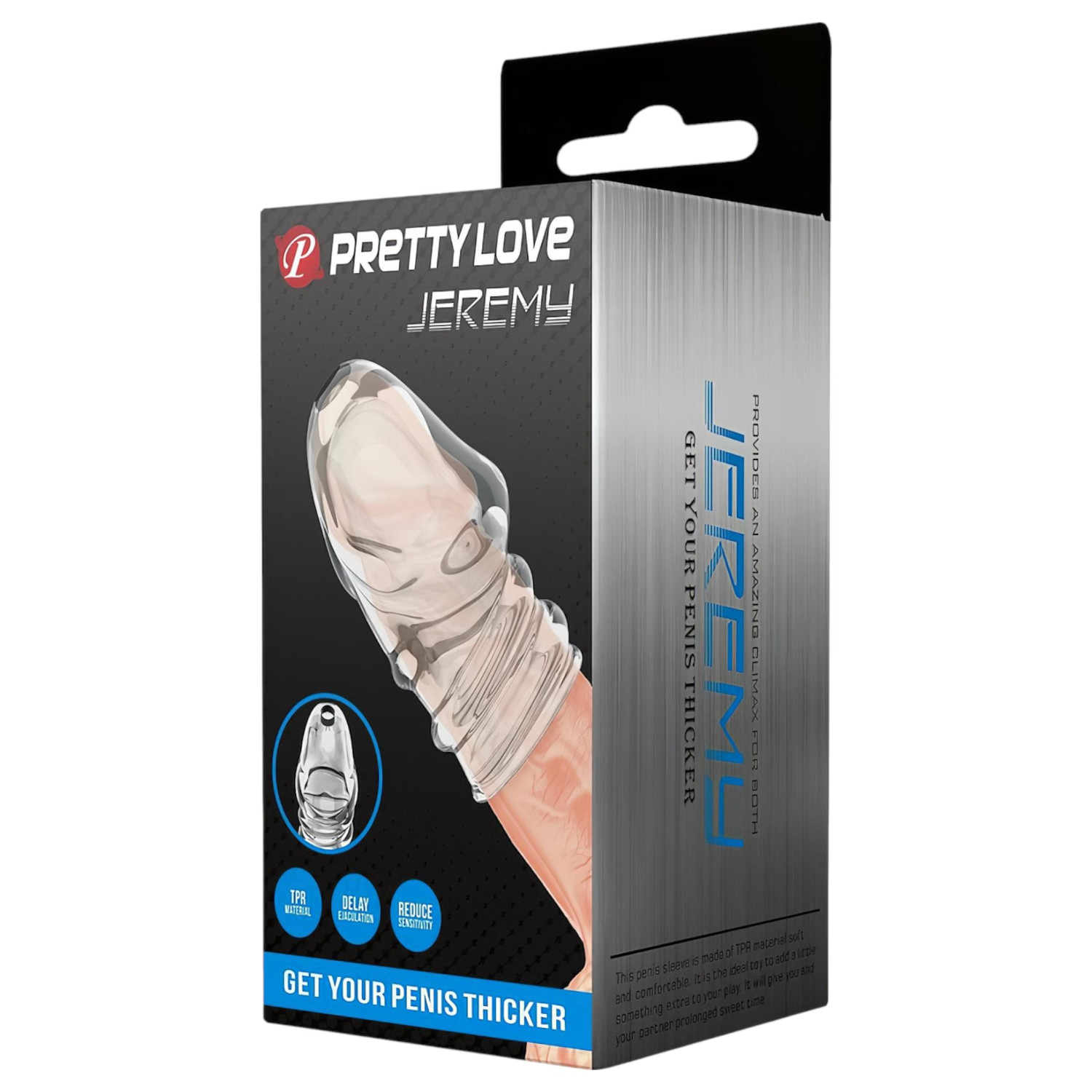 Pretty Love Jeremy - návlek na penis - transparentní