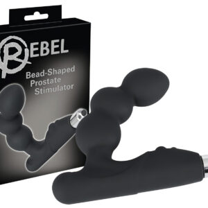 Rebel - vibrátor na prostatu s kuličkami - černý