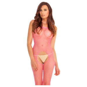 Rene Rofe - síťované catsuit - růžová - S-L