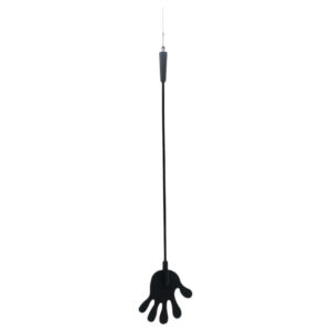 Rimba - jezdecký bičík silikonový s rukou - 40 cm - černý