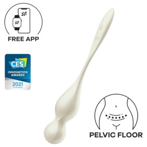 Satisfyer Love Birds 1 - vibrační venušiny kuličky - chytré - bílá