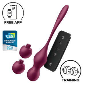 Satisfyer Love Birds Vary - chytré variabilní venušiny kuličky - červené