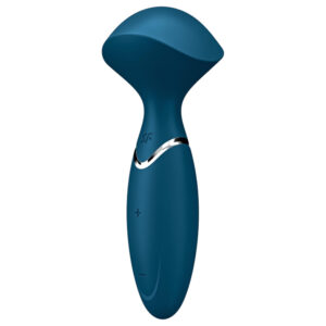 Satisfyer Mini Wand-er - masážní vibrátor voděodolný - modrý