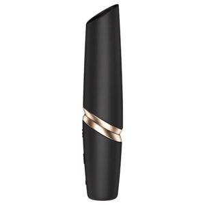 Satisfyer - vibrátor ve tvaru rtěnky - černý