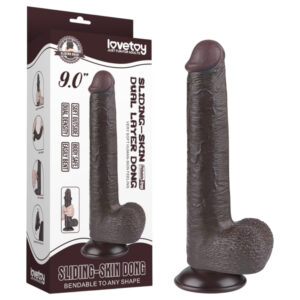 Sliding-Skin - přísavkový dvouvrstvý dildo - 20