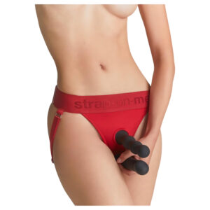 Strap-on-me - spodní popruh na připínací dildo - nastavitelný - červený