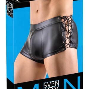 Svenjoyment - pánské boxerky s bočním šněrováním - matné černé - M