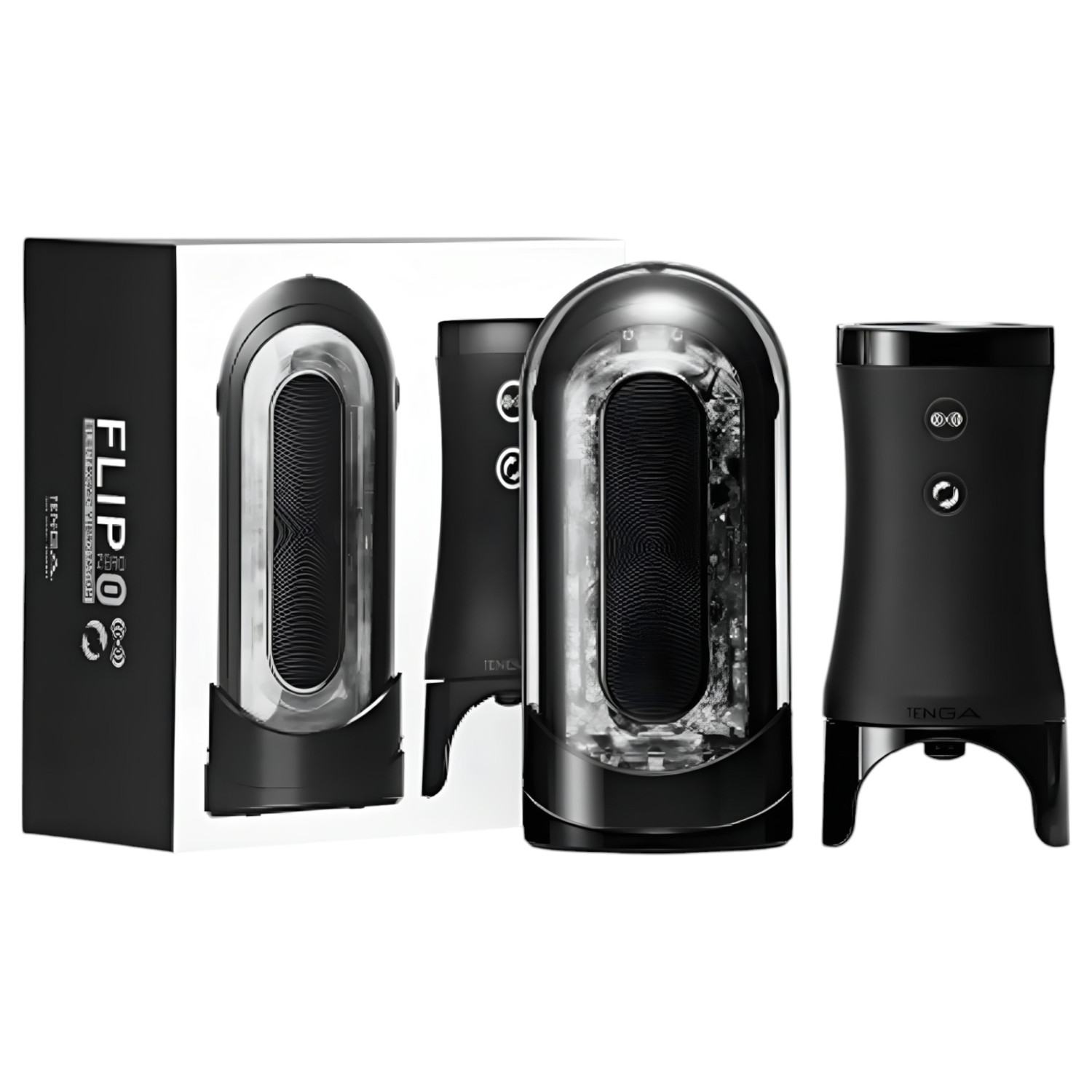 TENGA Flip 0 Electronic - automatický masturbátor - černý