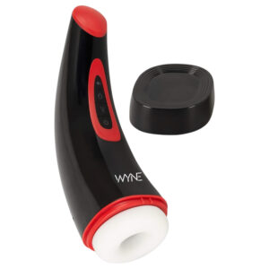WYNE 03 - masturbátor s vibrací a sáním - akumulátor - černý