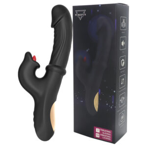 Wilson - vibrátor s pohyblivým klitorálním ramínkem - černý