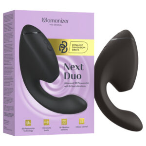 Womanizer Next Duo - vibrátor na G-bod a klitoris - 2v1 - černý