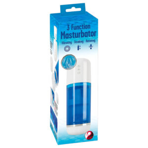 You2Toys - automatický masturbátor s rotací a přírazy - modrobílý