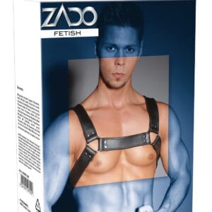 ZADO - kožený postroj na prsa - černý