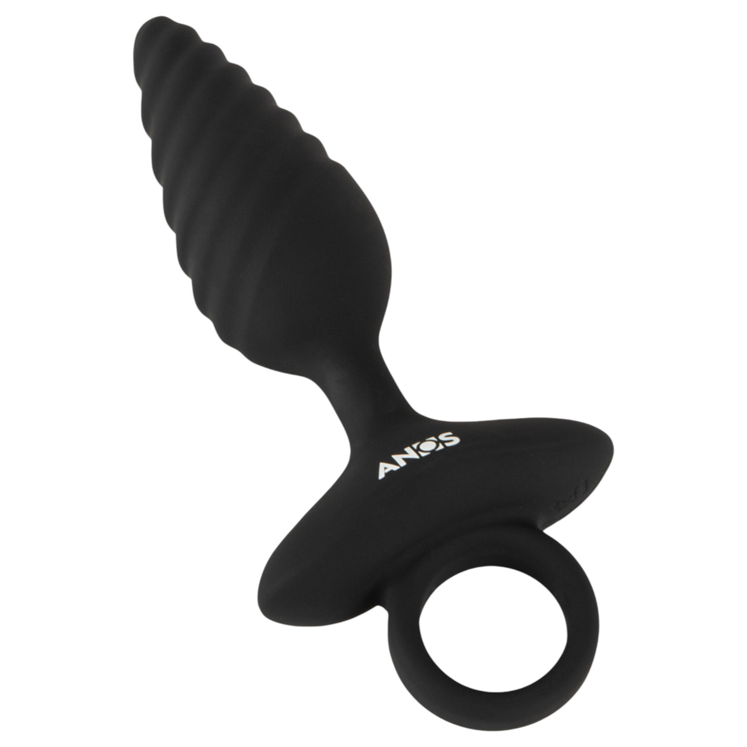 ANOS - anální vibrátor s drážkami - černý