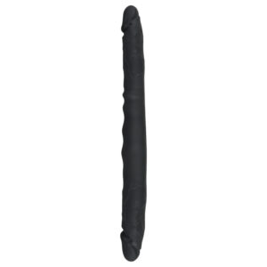 Bad Kitty - dvojité dildo - flexibilní silikon - černé
