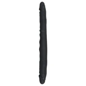 Bad Kitty - dvojité dildo - flexibilní silikon - černé