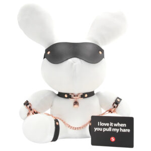 Bondage Rabbit - BDSM maska zajíček - bílá