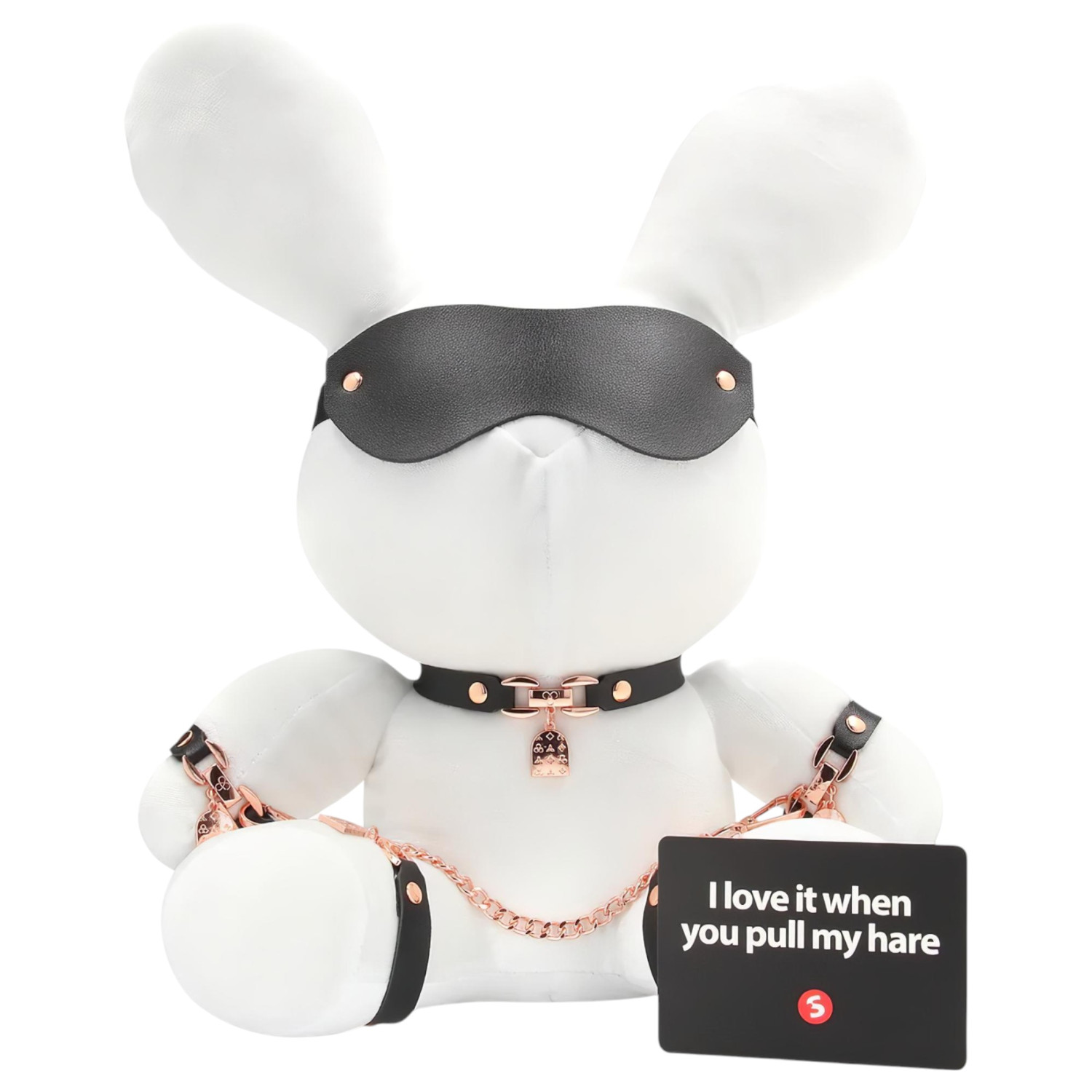 Bondage Rabbit - BDSM maska zajíček - bílá