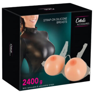 Cottelli - silikonová push-up nasazovací prsa - 2x1200g