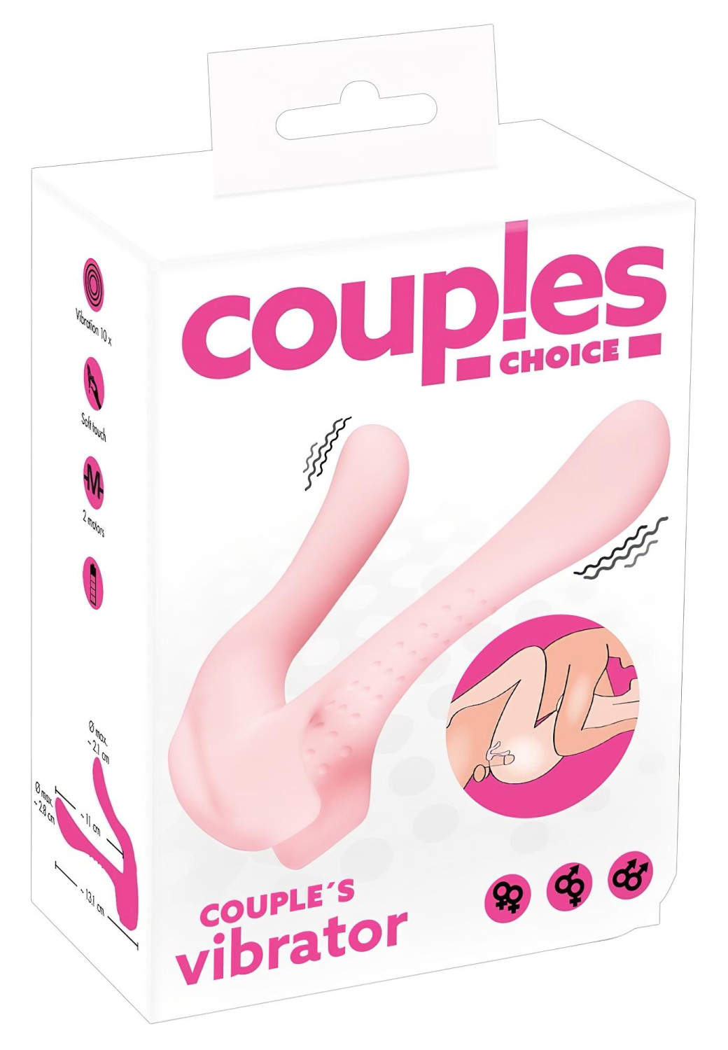 Couples Choice - párový vibrátor se 2 motory (růžový)