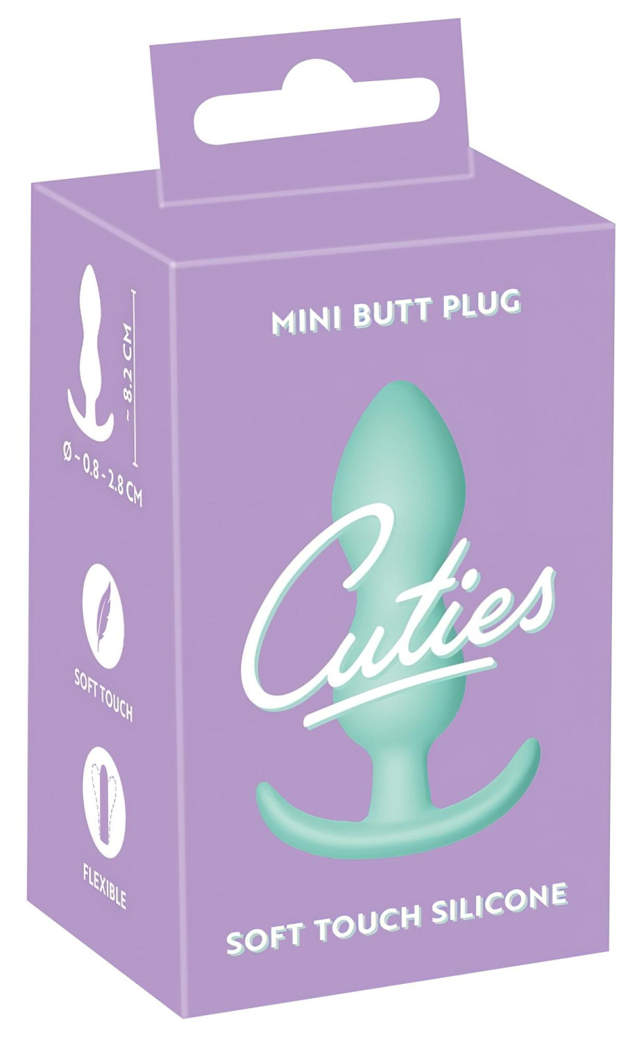 Cuties - mini anální kolík - silikonový - mátový - 2