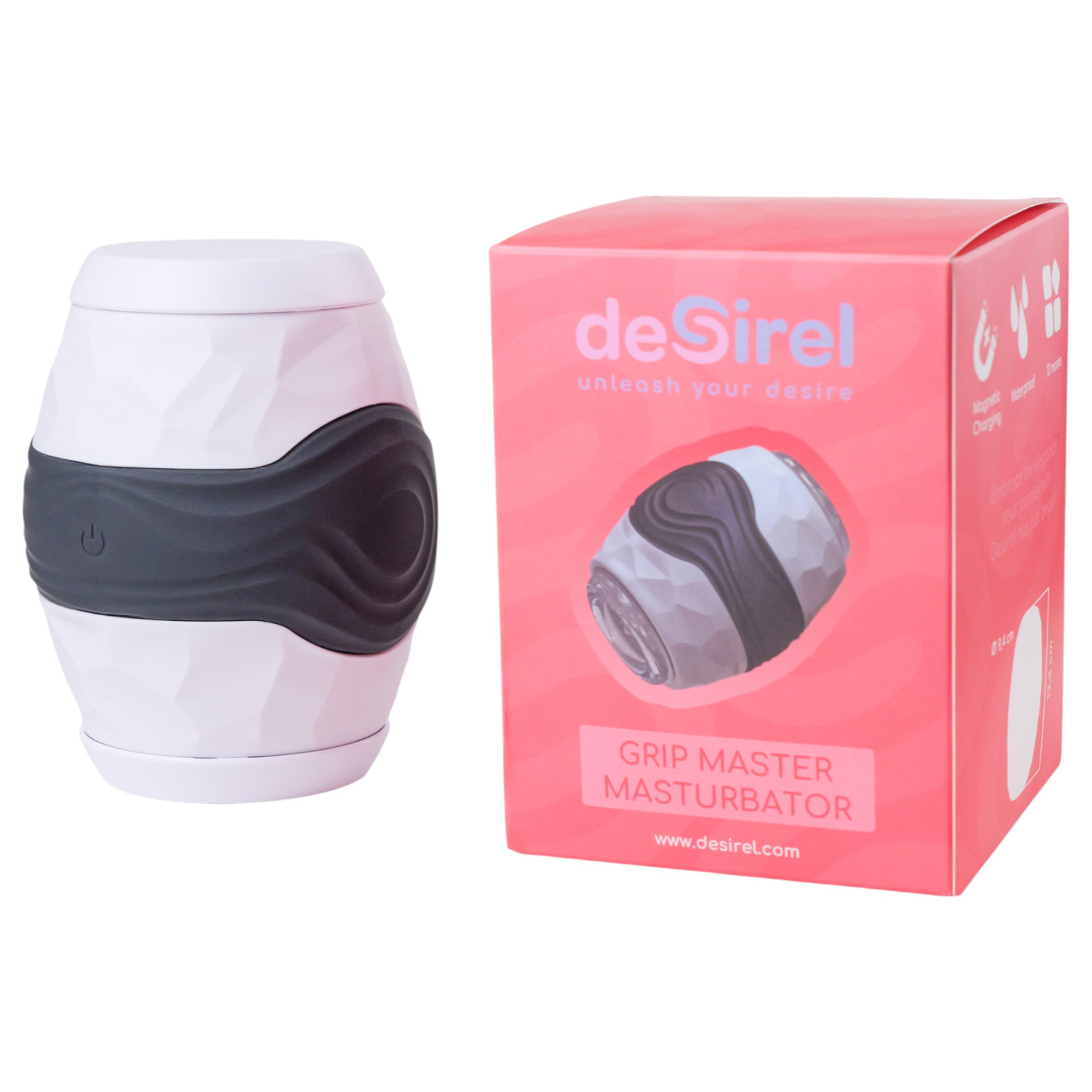 Desirel Grip Master - masturbátor s úzkým stiskem - šedý