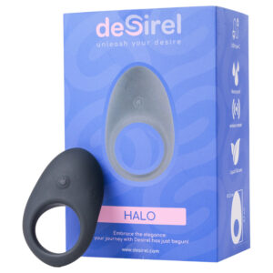 Desirel Halo - vibrační erekční kroužek pro muže ovládaný aplikací (černý)