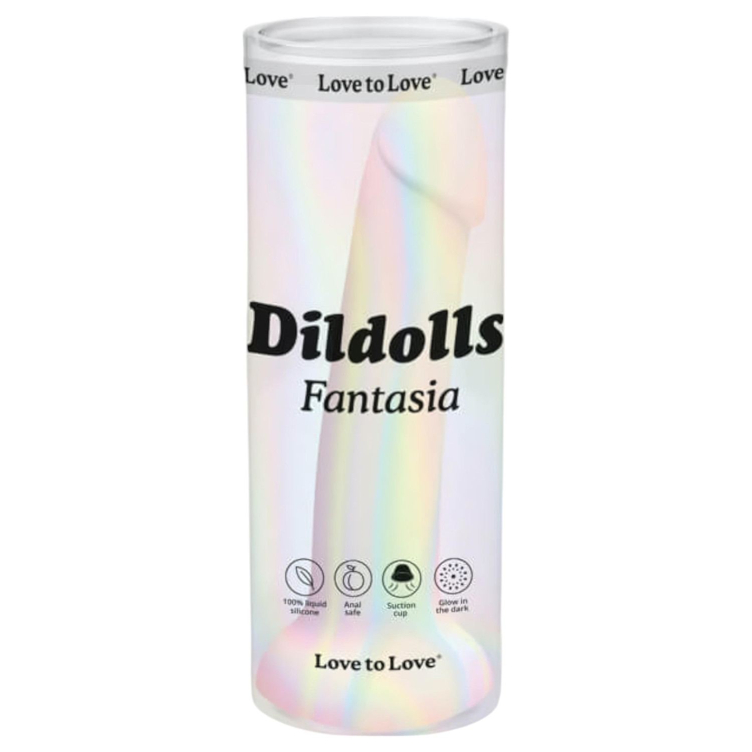 Dildolls Fantasia - přísavkový silikonový dildo (pruhovaný)