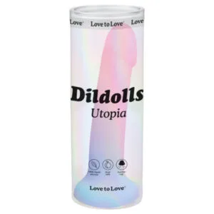 Dildolls Utopia - silikonové dildo s přísavkou - barevné